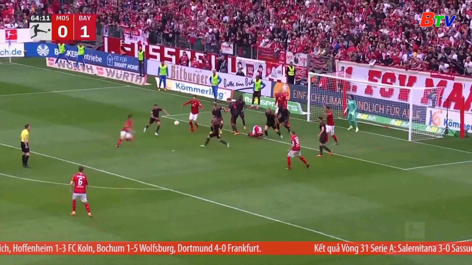 	Vòng 29 Bundseliga – Bayern Munich thất bại trên sân của Mainz 05